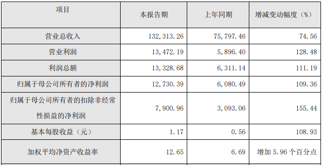 瀚川智能2022年度主要财务数据和指标（单位：万元）